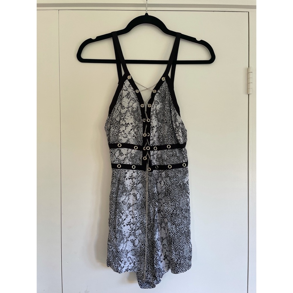 LF Black and White Strappy Jumpsuit - Picture 3 of 3